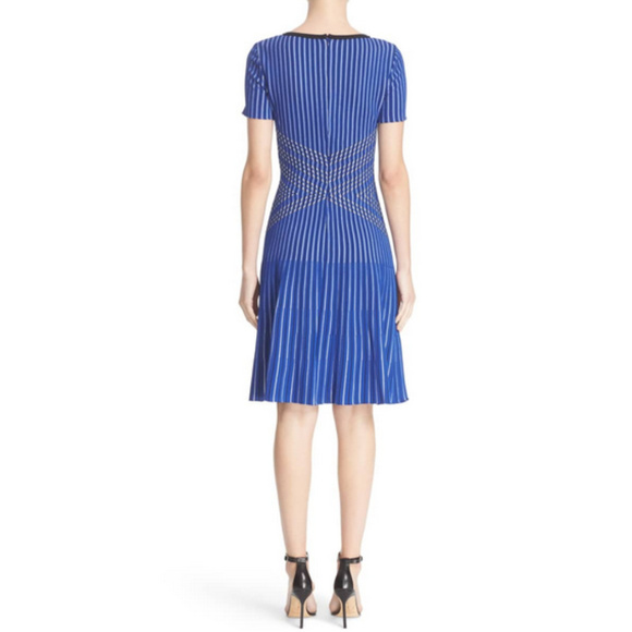 St. John Collection Atlantis Knit Fit Flare Dress - Picture 2 of 8